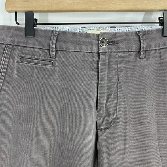 Perk Pants Size 32x32 Mens Gray Slim Fit Stretch Tapered Leg Flat Front Chino - Picture 3 of 8
